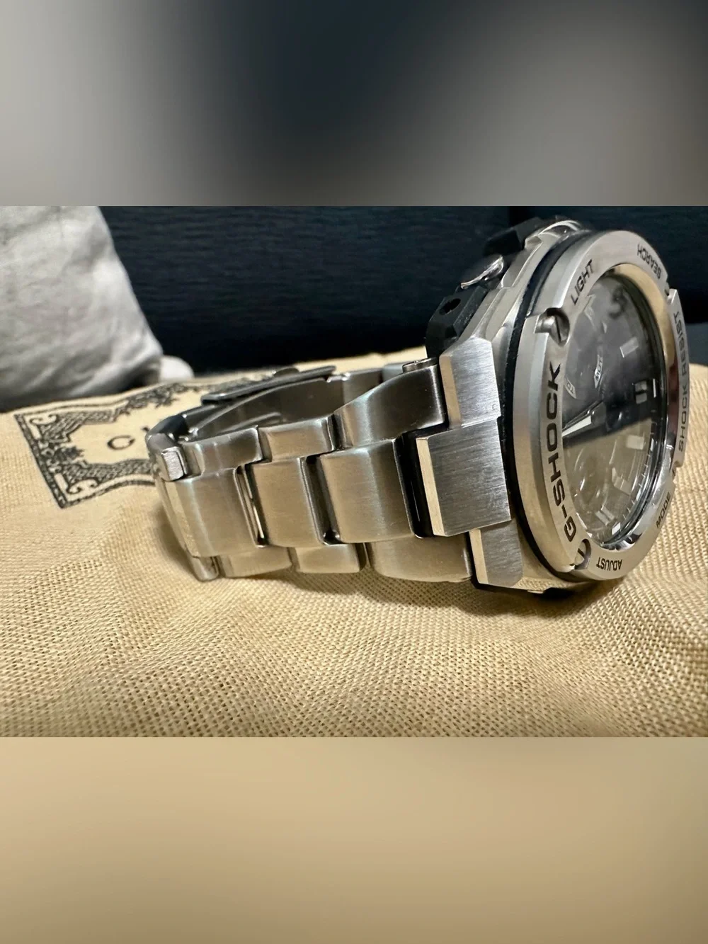 Vtg Casio G-Shock G-Steel GST-W110D Stainless Steel Band Analog-Digital Watch